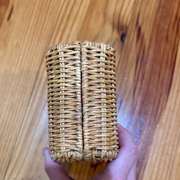 Frances Valentine Paige Wicker Box Chain Strap Purse - Picture 2 of 6